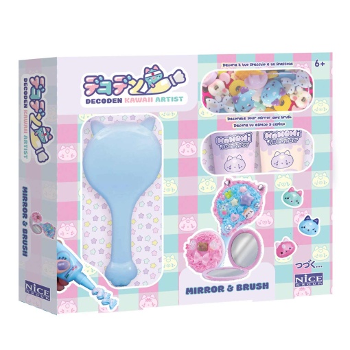 Momomi Decoden - espelho e escova para decorar com creme NICE