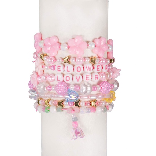 Kit de Pulseiras NICE Crea Perline Abc Flores 500 Peças