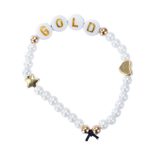 Kit de Pulseiras NICE Crea Perline Abc Gold Mixed 600 Peças