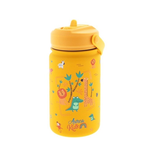 Garrafa Térmica com Adaptador AUREA Kids LITTLE Safari 350ml
