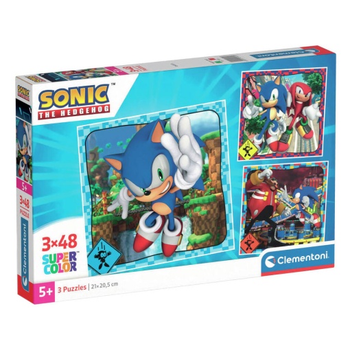 Puzzle CLEMENTONI 3x48 peças Square SONIC