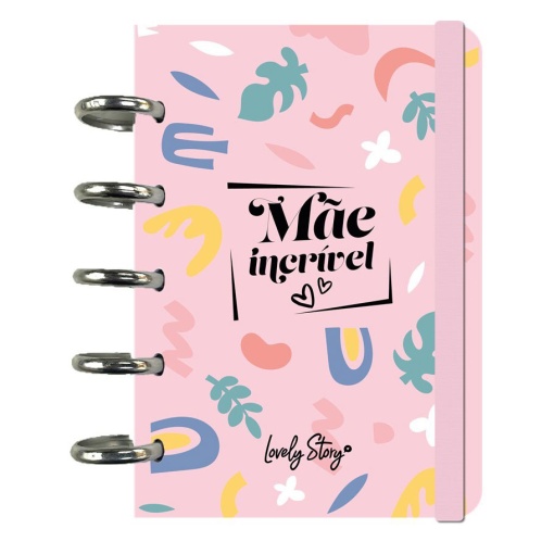 Caderno A5 Pautado Lovely Story ôMãe Incrívelö 100 folhas 100g