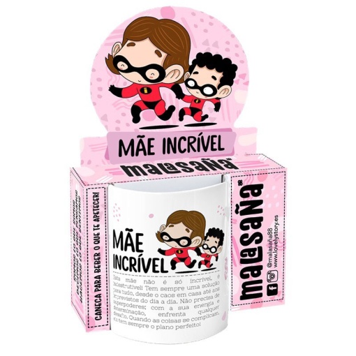 Caneca MALASANA "Mãe Incrível" 330ml