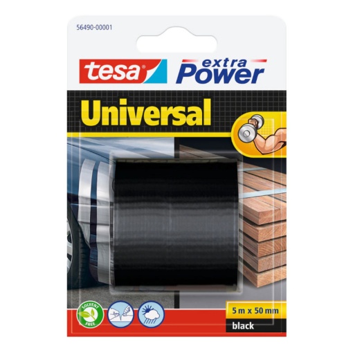 Fita Adesiva Multiusos 5mx50mm Preto TESA EXTRA POWER UNIVERSAL 56490