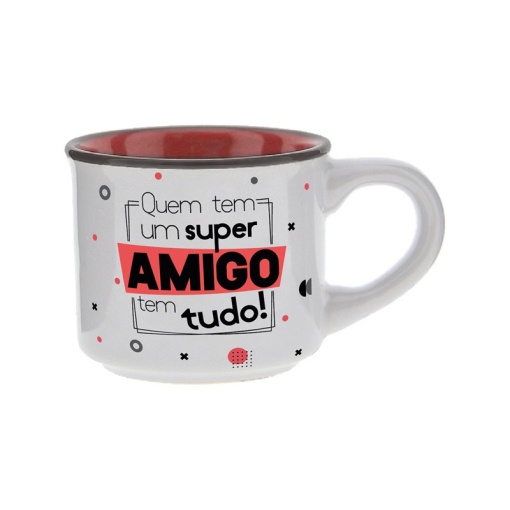 Chávena de Café Lovely Story "Quem Tem Um Super Amigo Tem Tudo" 50ml