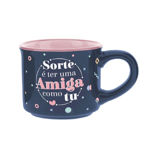 Chávena de Café Lovely Story "Sorte é Ter Uma Amiga Como Tu" 50ml