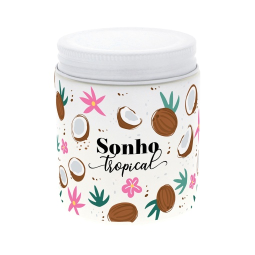 Vela Aromática AROMAME Sweet Fruits "Sonho Tropical" Branco 160g