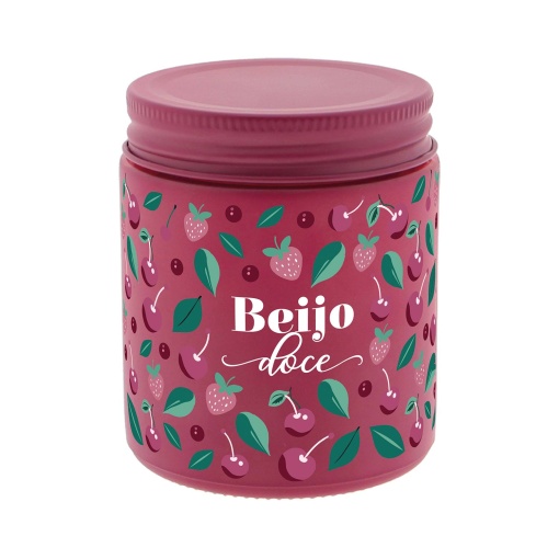 Vela Aromática AROMAME Sweet Fruits "Beijo Doce" Vermelho 160g
