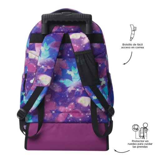 Mochila Trolley TOTTO Renglones 5q6 Glitter 45,5x32x17,5cm