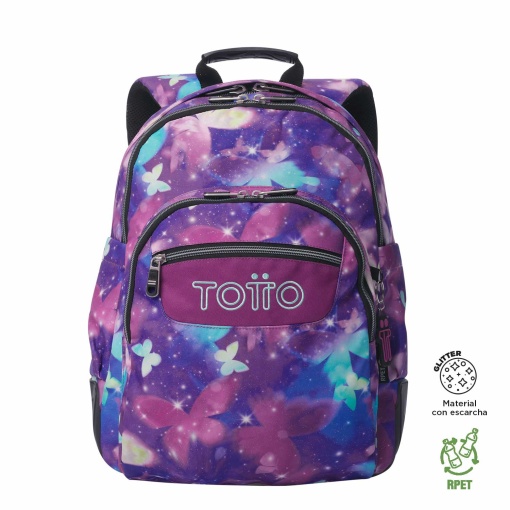 Mochila TOTTO Rayol 5q6 Glitter 44x33x13,5cm