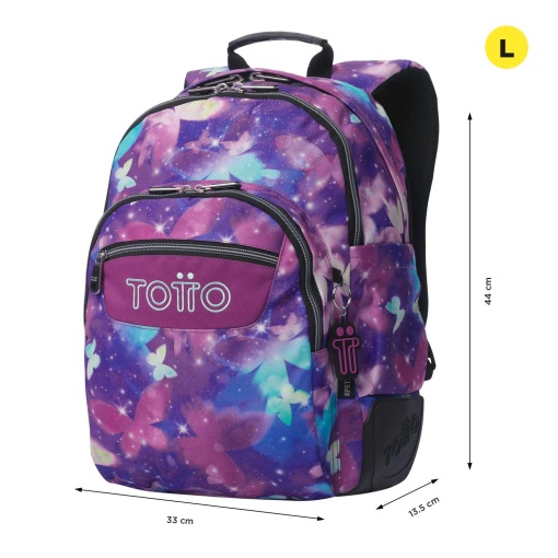Mochila TOTTO Rayol 5q6 Glitter 44x33x13,5cm