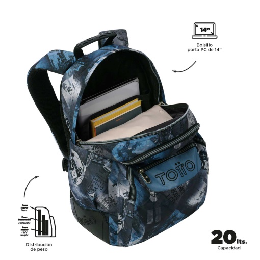 Mochila TOTTO Rayol 0g6 44x33x13,5cm