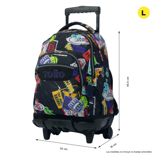Mochila Trolley TOTTO Renglones 8c5 45,5x32x17,5cm