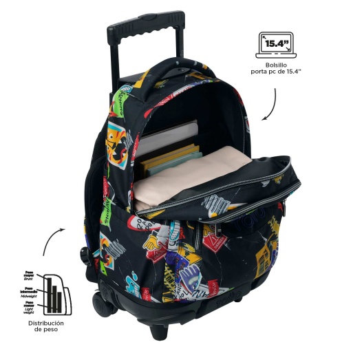 Mochila Trolley TOTTO Renglones 8c5 45,5x32x17,5cm