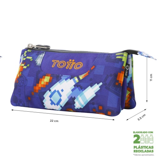 Estojo Escolar TOTTO Tablero 8fk 2025 Triplo