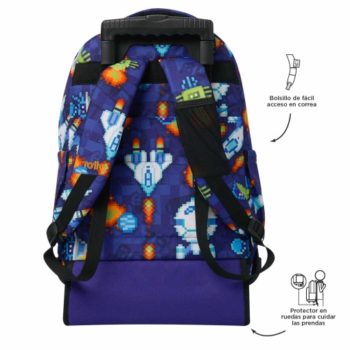Mochila Trolley TOTTO Renglones 8fk 45,5x32x17,5cm