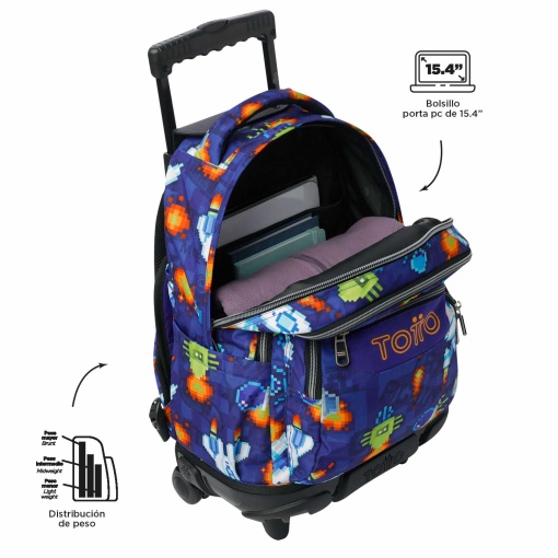 Mochila Trolley TOTTO Renglones 8fk 45,5x32x17,5cm