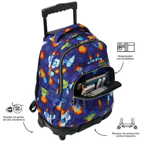 Mochila Trolley TOTTO Renglones 8fk 45,5x32x17,5cm