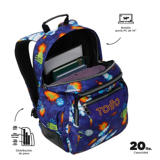 Mochila TOTTO Rayol 8fk 44x33x13,5cm
