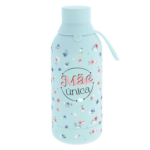 Garrafa Térmica Lovely Story "Mãe Única" 500ml mint