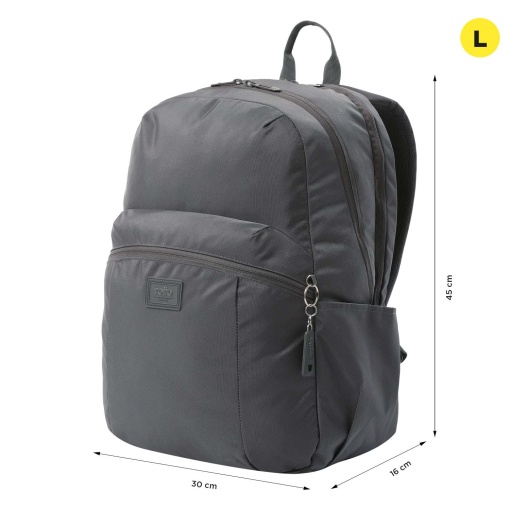 Mochila TOTTO Trik L Cinza 45x30x16cm