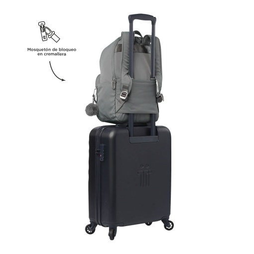Mochila TOTTO Adelaide Cinza 41,5x28,5x13,5cm