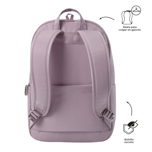Mochila TOTTO Adelaide Lilás 41,5x28,5x13,5cm