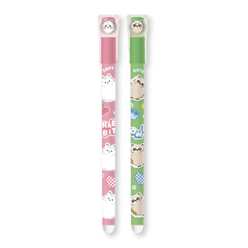Esferográfica Apagável M&G I Erase Animals Owl & Rabbit 0,4mm Sortido