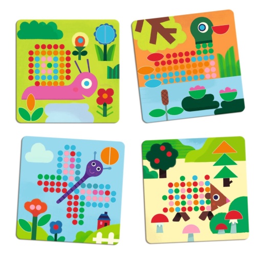 Mosaico Mini Animo - encaixar pinos DJECO
