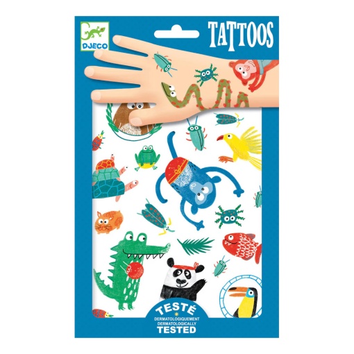 50 Tatuagens com Glitter - Animais DJECO