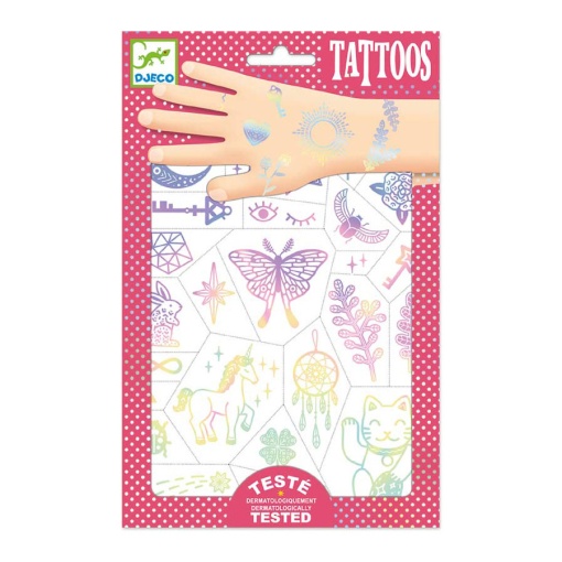 50 Tatuagens Iridescentes - Amuletos da Sorte DJECO