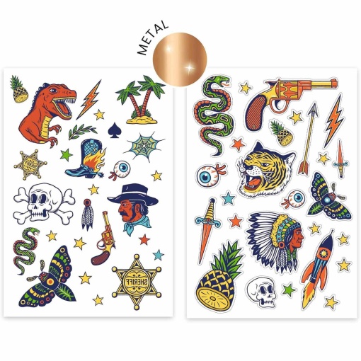 50 Tatuagens Efeito Metalizado - Bang Bang DJECO