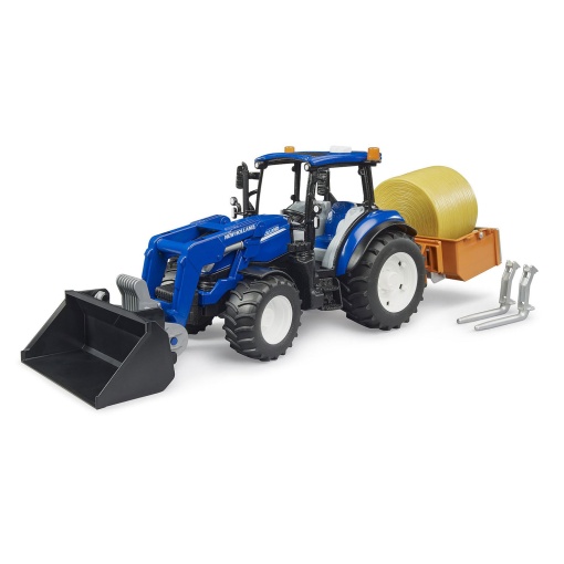 Trator New Holland T5.120 com Pá e Caixa BRUDER