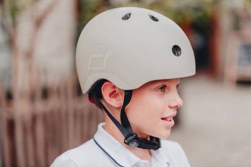 Capacete Helmet S-M Bege Scoot And Ride
