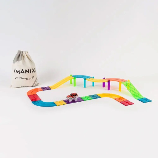 Jogo de Construção Magnético Imanix Speedway 22 peças BRAINTOYS