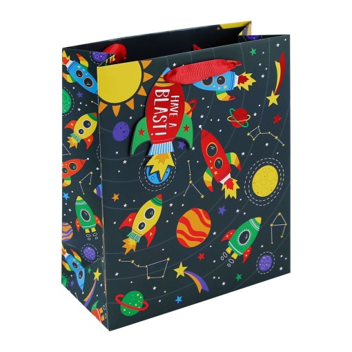 Saco de Papel Asa Tecido CLAIREFONTAINE Happy Birthday 17,5x22,5x9,5cm