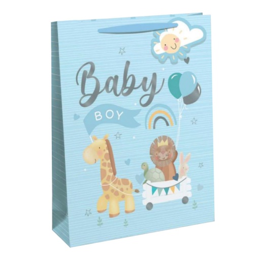 Saco de Papel Asa Tecido CLAIREFONTAINE Baby Boy/Azul 26,5x33x12,5cm