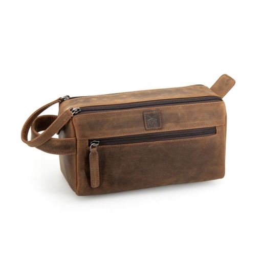 Necessaire em pele BENFICA castanho