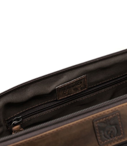 Necessaire em pele BENFICA castanho