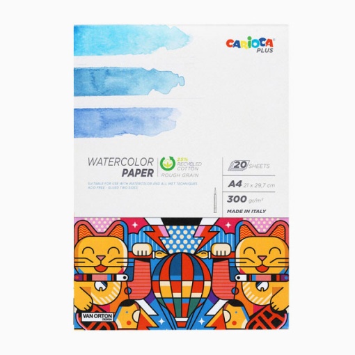 Bloco Aguarela CARIOCA Plus A4 300g 20 folhas