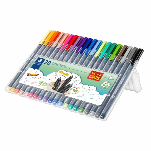 Fineliner STAEDTLER Triplus 334 0.3 mm 16+4 colors 334 SB20P3