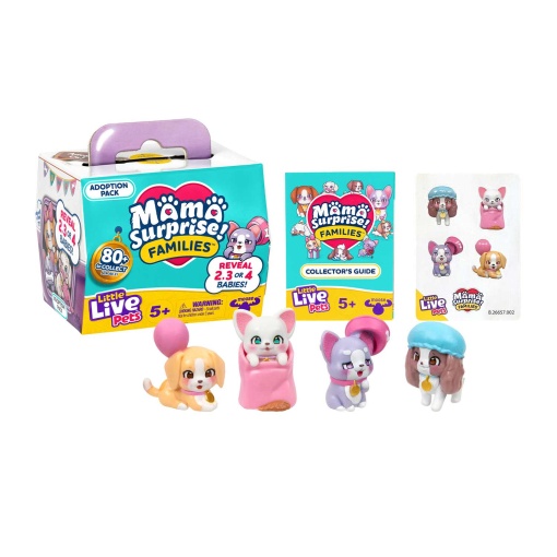 LITTLE Live PETS Mini Mama Surprise Família - Cãezinhos Adotados FAMOSA