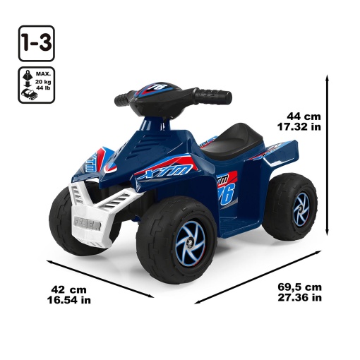 Quad Eléctrico FEBER CE 6v Azul Escuro FAMOSA