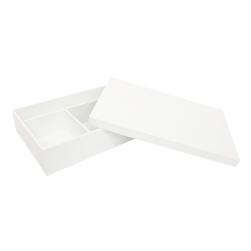 Caixa de batizado em madeira lacada branca 38x25x7,5cm
