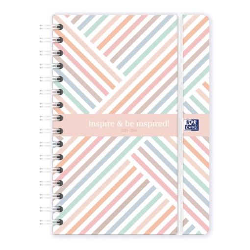 Agenda escolar semanal A5 2025/26 12 meses espiral OXFORD&ME sortido