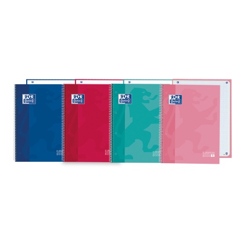 Caderno A5 Capa Dura Espiral OXFORD CLASSIC Quadriculado 80 folhas 90g Sortido
