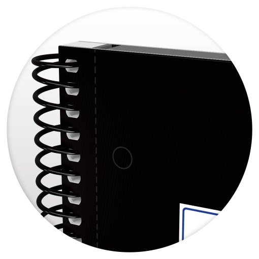 Caderno A4 Capa Dura Espiral OXFORD Classic Quadriculado 80 folhas 90g Preto
