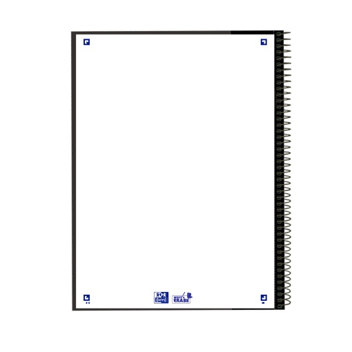 Caderno A4 Capa Dura Espiral OXFORD Classic Quadriculado 80 folhas 90g Preto