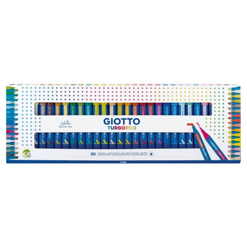 Marcador GIOTTO aguarelável Turbopro 2 pontas (30 unidades)