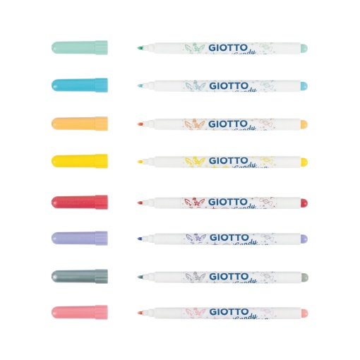 Marcador GIOTTO Candy Collection Turbo Glittercaixa com 8 cores